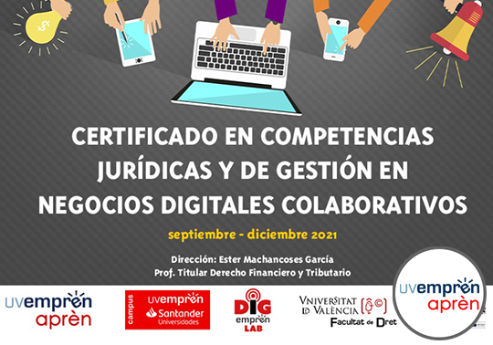 Comienza la primera edición del Certificado Competencias Jurídicas y de Gestión en Negocios Digitales Colaborativos